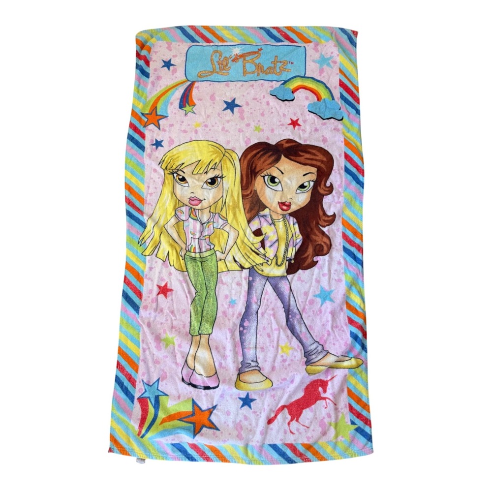 Y2K 2000s‎ Lil Bratz Vintage Beach Towel Rainbow Towel